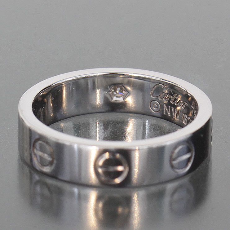 Cartier Mini Love Ring Diamond 750 18K White Gold — view 4
