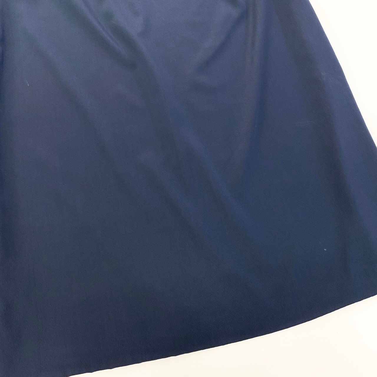 Gucci Short Sleeve Ribbon Dress Knee Length Neck Antiqu Button 42 Navy — view 5