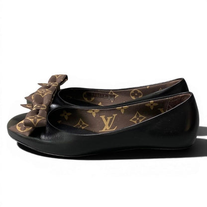 Louis Vuitton Monogram Ribbon Flat Shoes Leather Pumps — view 4