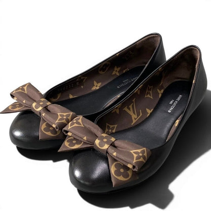 Louis Vuitton Monogram Ribbon Flat Shoes Leather Pumps — view 2