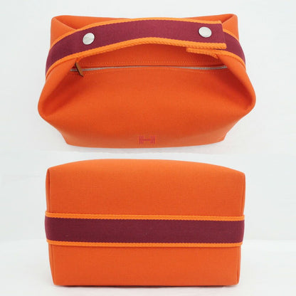 Hermes Brid-a-brac GM Orange Silver Handbag Pouch — view 4