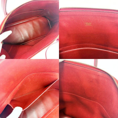 Hermes Courchevel Bolide 35 Gold Handbag Rouge — view 8