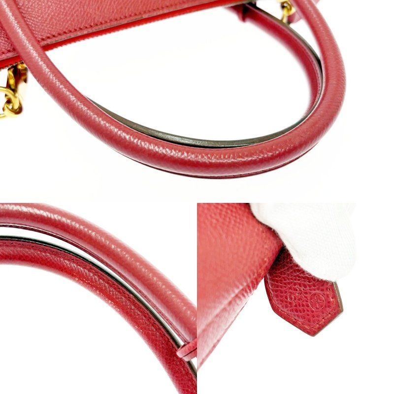 Hermes Courchevel Bolide 35 Gold Handbag Rouge — view 5