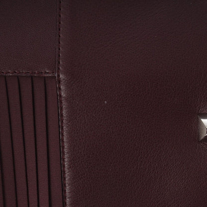 Hermes Medle Lambskin Sheep Leather Pleated Skirt Brown 38 — view 4