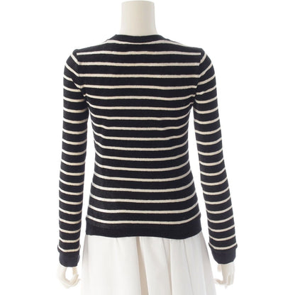 Saint Laurent YSL Logo Border Top Long Sleeve Top Black White XS — view 4
