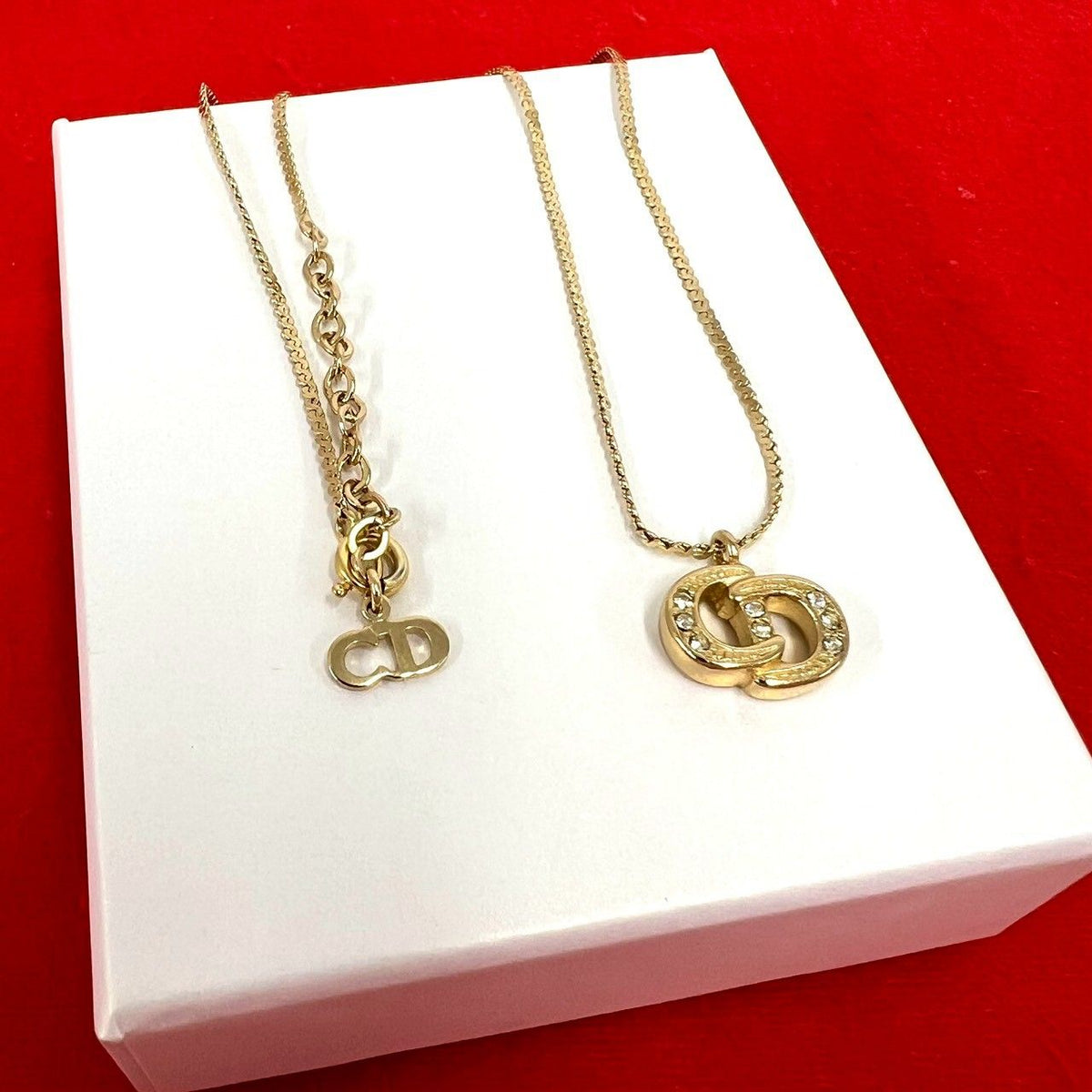 Dior CD Logo Pendant Gold