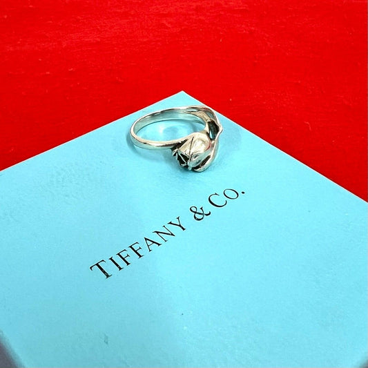 Tiffany & Co Tulip Ring 925 Sterling Silver