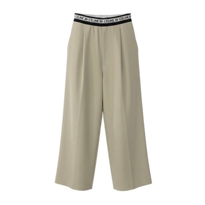 Celine Logo Waist Pants Cotton