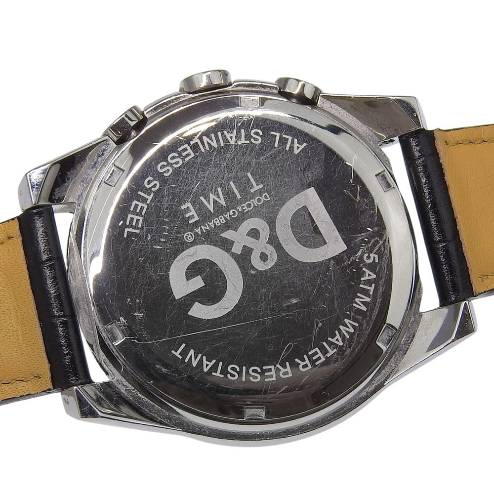 Dolce & Gabbana Sandpiper Stainless Steel Embossed Leather Quartz Chronograph — view 7