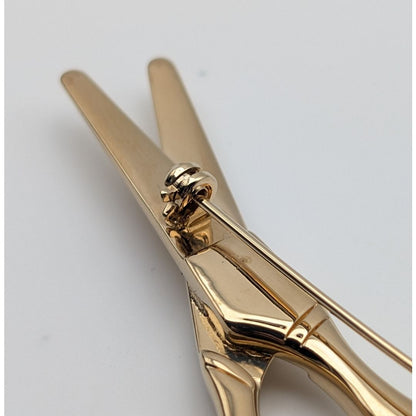 Chanel 02P Brooch CC Logo Scissors Gold Rhinestone — view 6