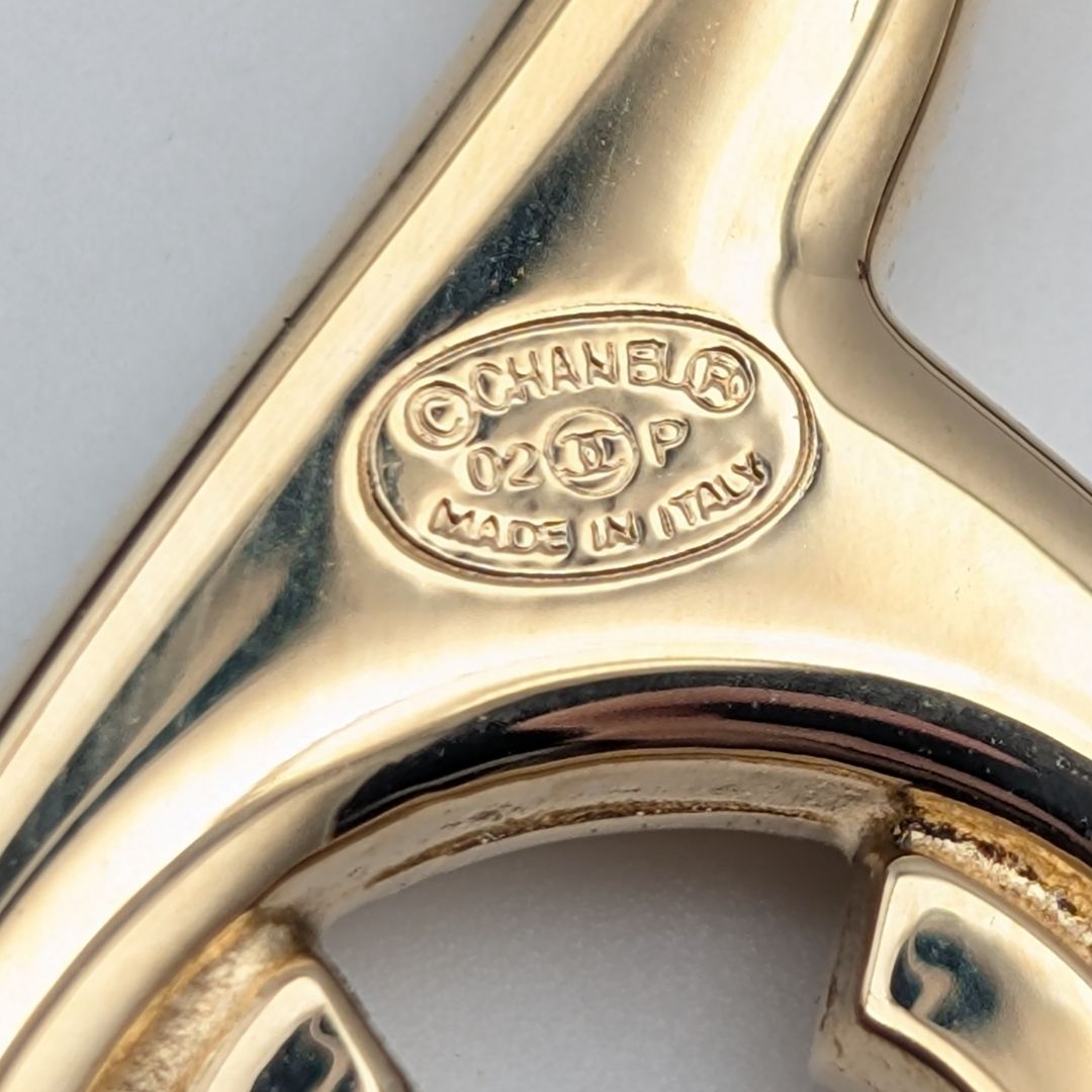 Chanel 02P Brooch CC Logo Scissors Gold Rhinestone — view 7