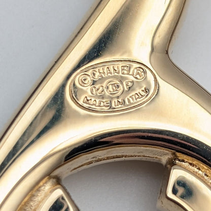 Chanel 02P Brooch CC Logo Scissors Gold Rhinestone — view 7