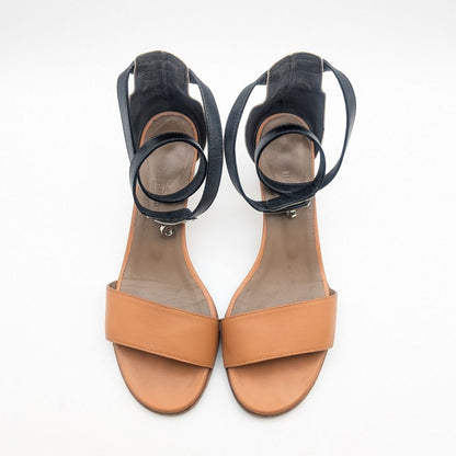 Hermes Manage Opunto Kelly Sandals Leather White Brown — view 6