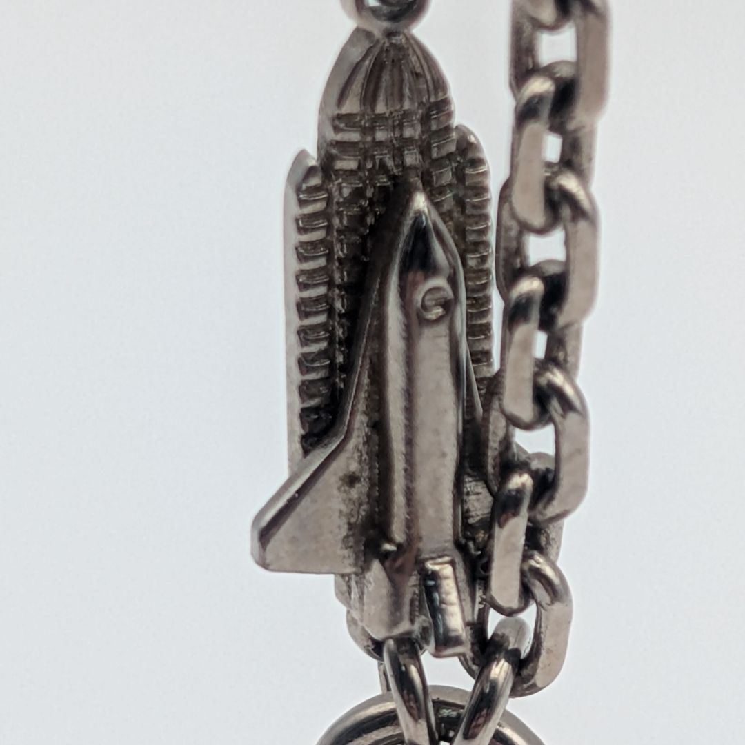Louis Vuitton Corriem Necklace Silver Space Shuttle Rocket Moon — view 2