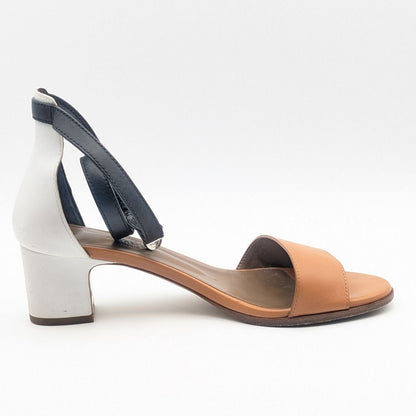 Hermes Manage Opunto Kelly Sandals Leather White Brown — view 3