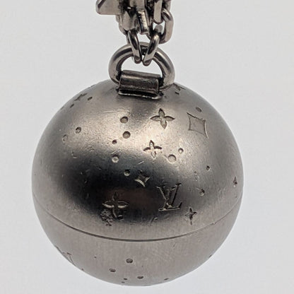Louis Vuitton Corriem Necklace Silver Space Shuttle Rocket Moon — view 3