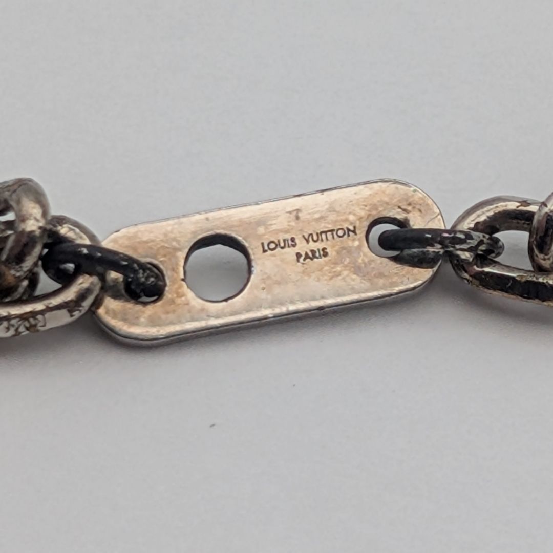 Louis Vuitton Corriem Necklace Silver Space Shuttle Rocket Moon — view 8
