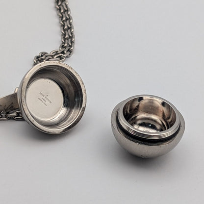 Louis Vuitton Corriem Necklace Silver Space Shuttle Rocket Moon — view 4