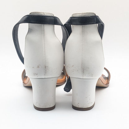 Hermes Manage Opunto Kelly Sandals Leather White Brown — view 5
