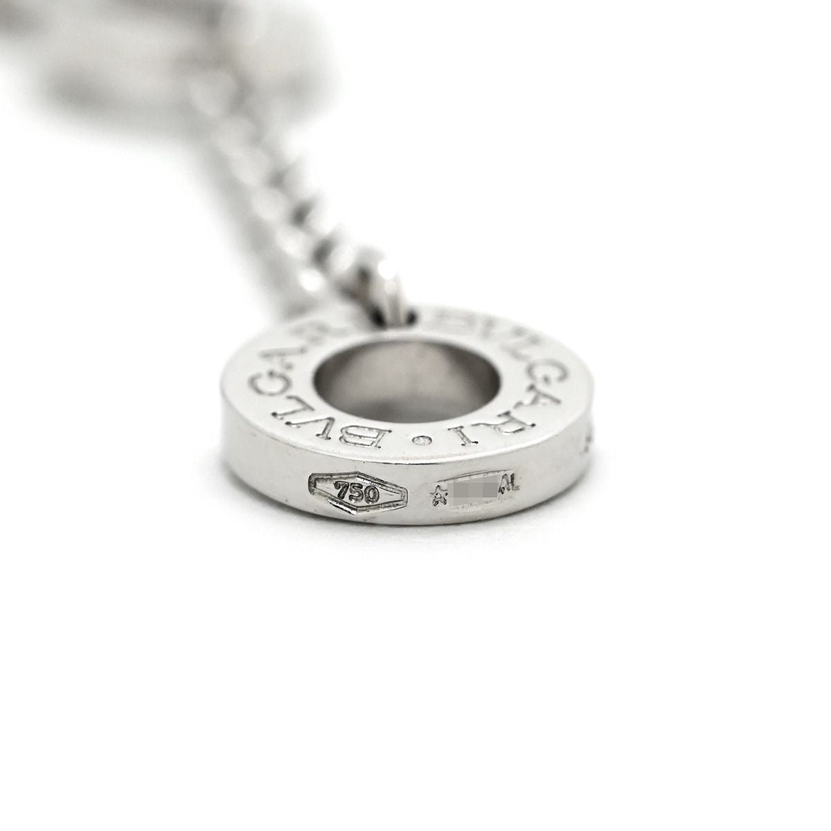 Bvlgari Necklace Open Parentesi Diamond White Gold Pendant 18K Full Pave — view 6