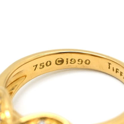 Tiffany & Co Ring Signature Diamond Yellow Gold T& 750 18K Yellow Gold Cross — view 3