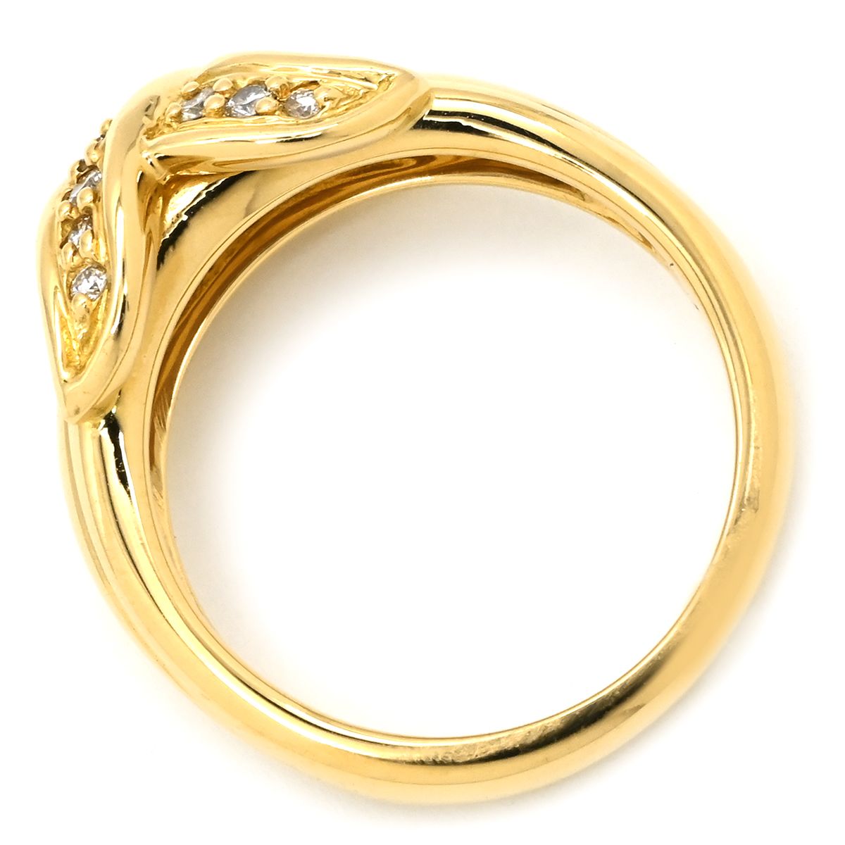 Tiffany & Co Ring Signature Diamond Yellow Gold T& 750 18K Yellow Gold Cross — view 2
