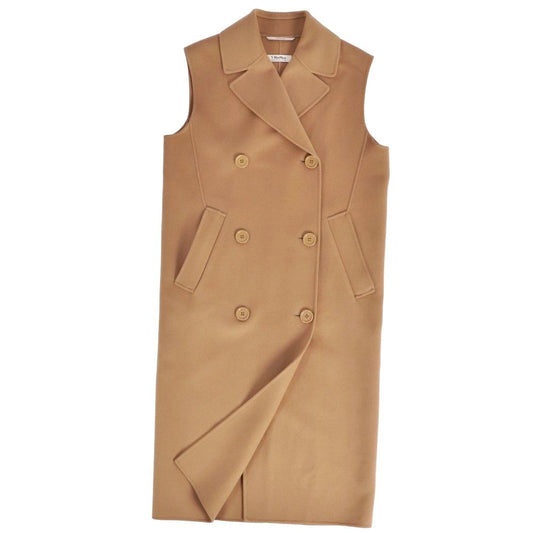 Max Mara S' Long Gilet Sleeveless Vest Coat
