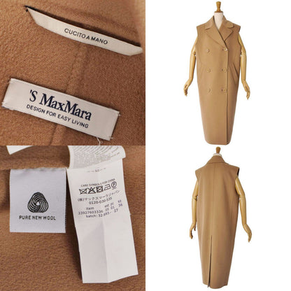 Max Mara S' Long Gilet Sleeveless Vest Coat — view 8