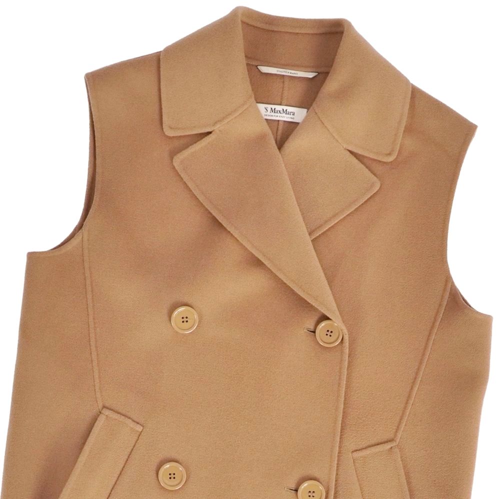 Max Mara S' Long Gilet Sleeveless Vest Coat — view 2