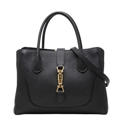 Gucci Jackie 2-Way Shoulder Bag Black Leather