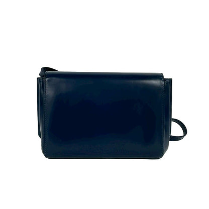 Gucci Ribbon Motif GG Logo Leather Mini Shoulder Bag Pochette Crossbody Navy — view 3