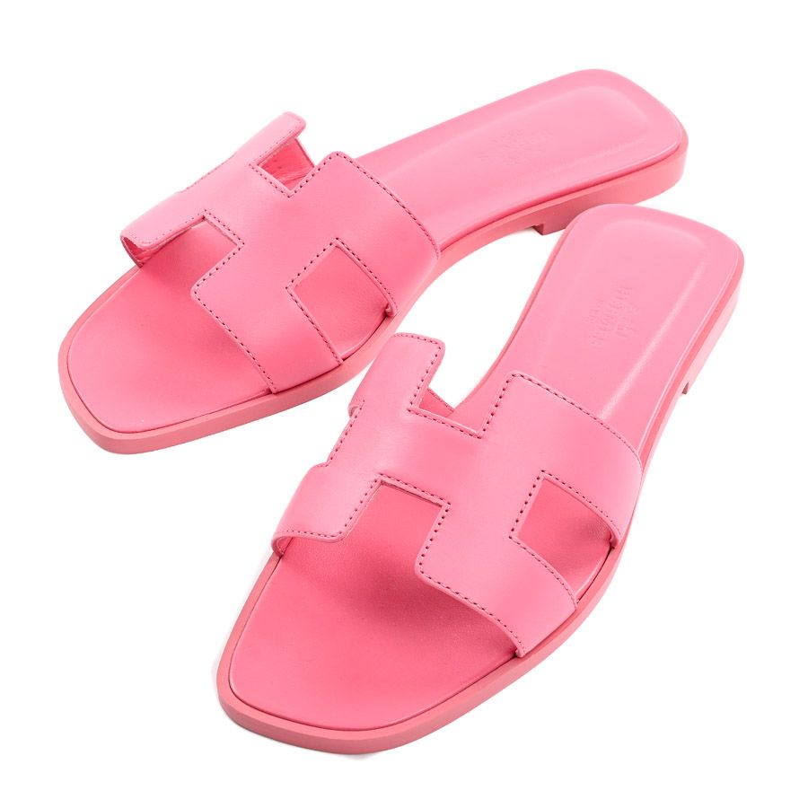 Hermes Oran Sandals Pink