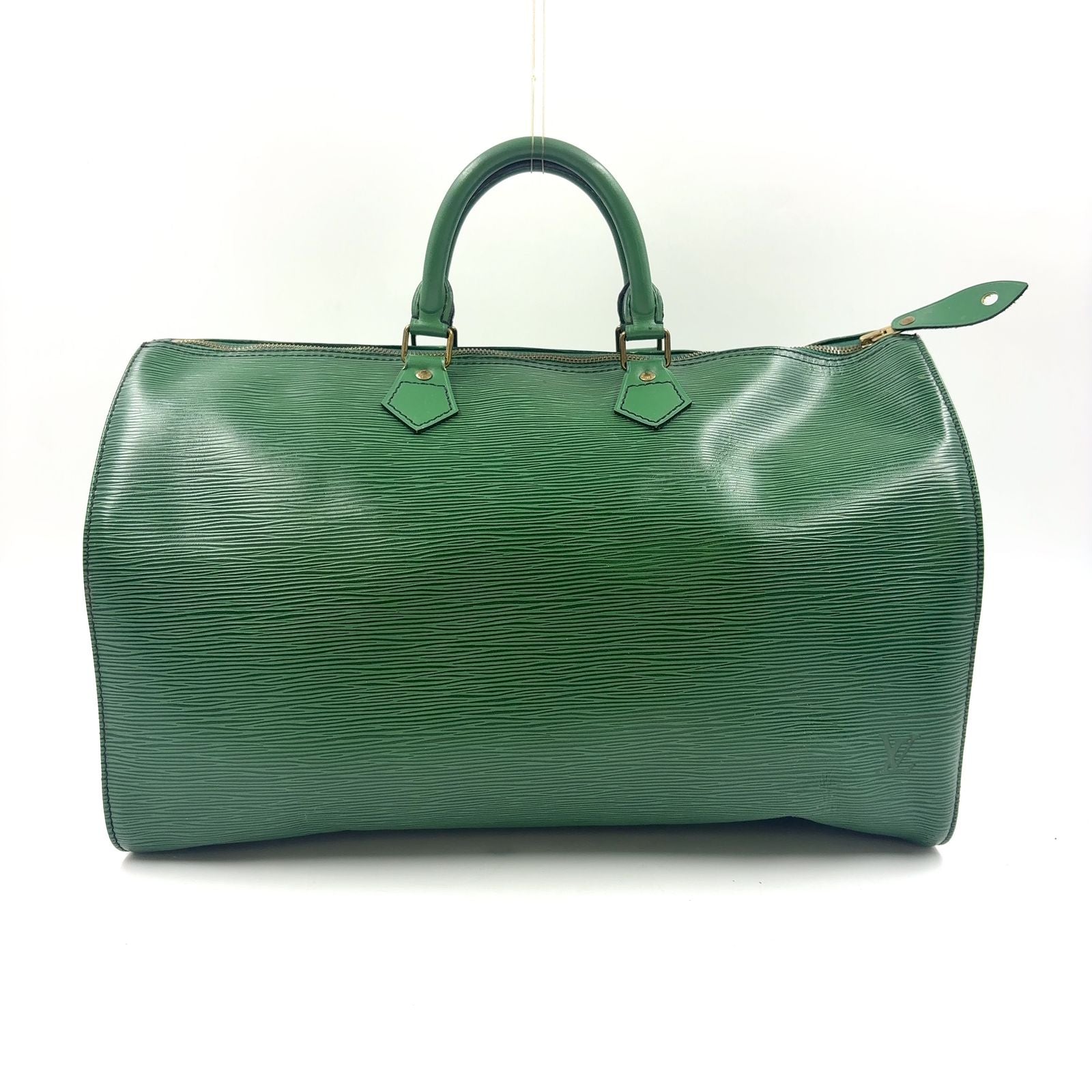 Louis Vuitton Speedy 40 Epi Borneo Green Leather Handbag Gold