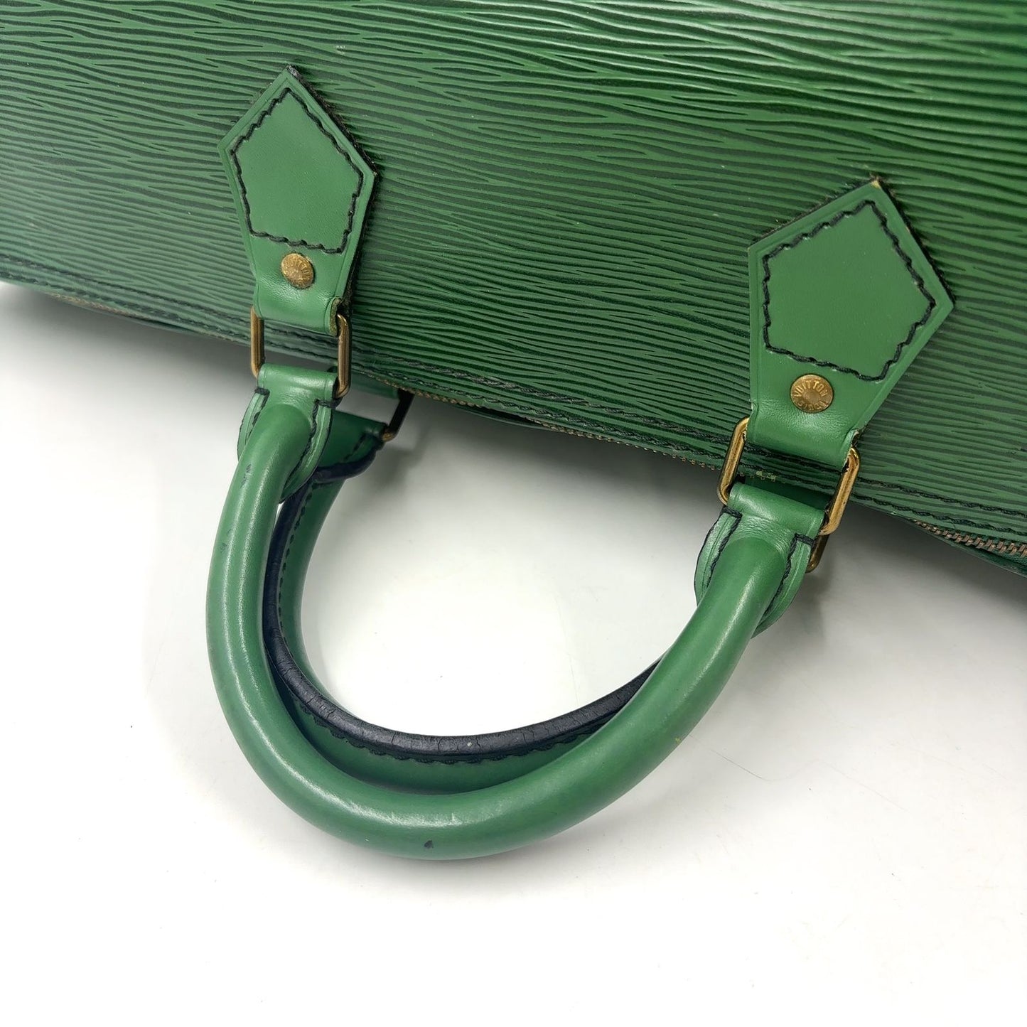 Louis Vuitton Speedy 40 Epi Borneo Green Leather Handbag Gold — view 5