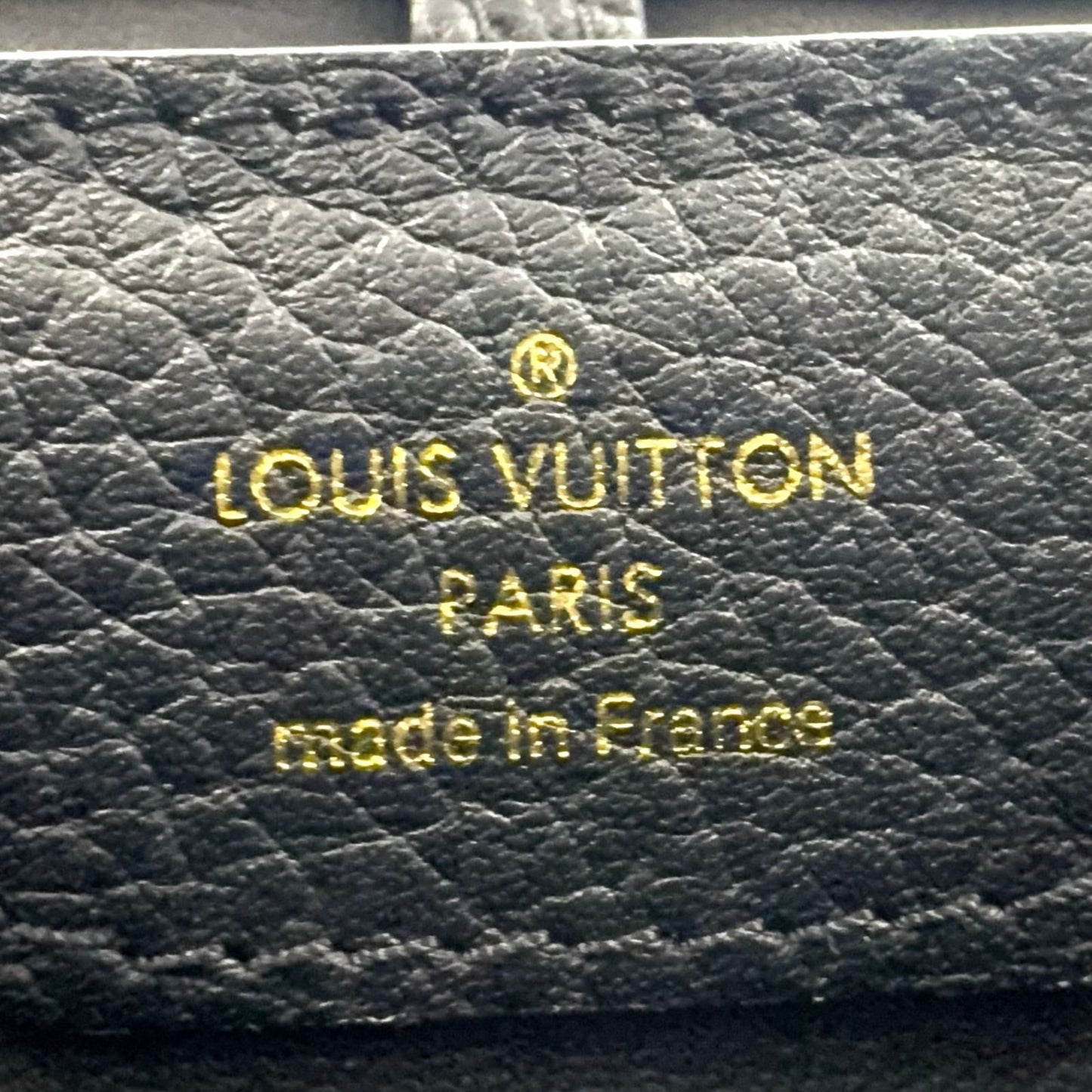 Louis Vuitton Capucines PM Parnascea Noir Leather Black Handbag Gold — view 5