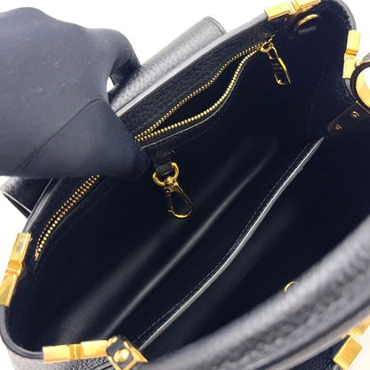 Louis Vuitton Capucines PM Parnascea Noir Leather Black Handbag Gold — view 4