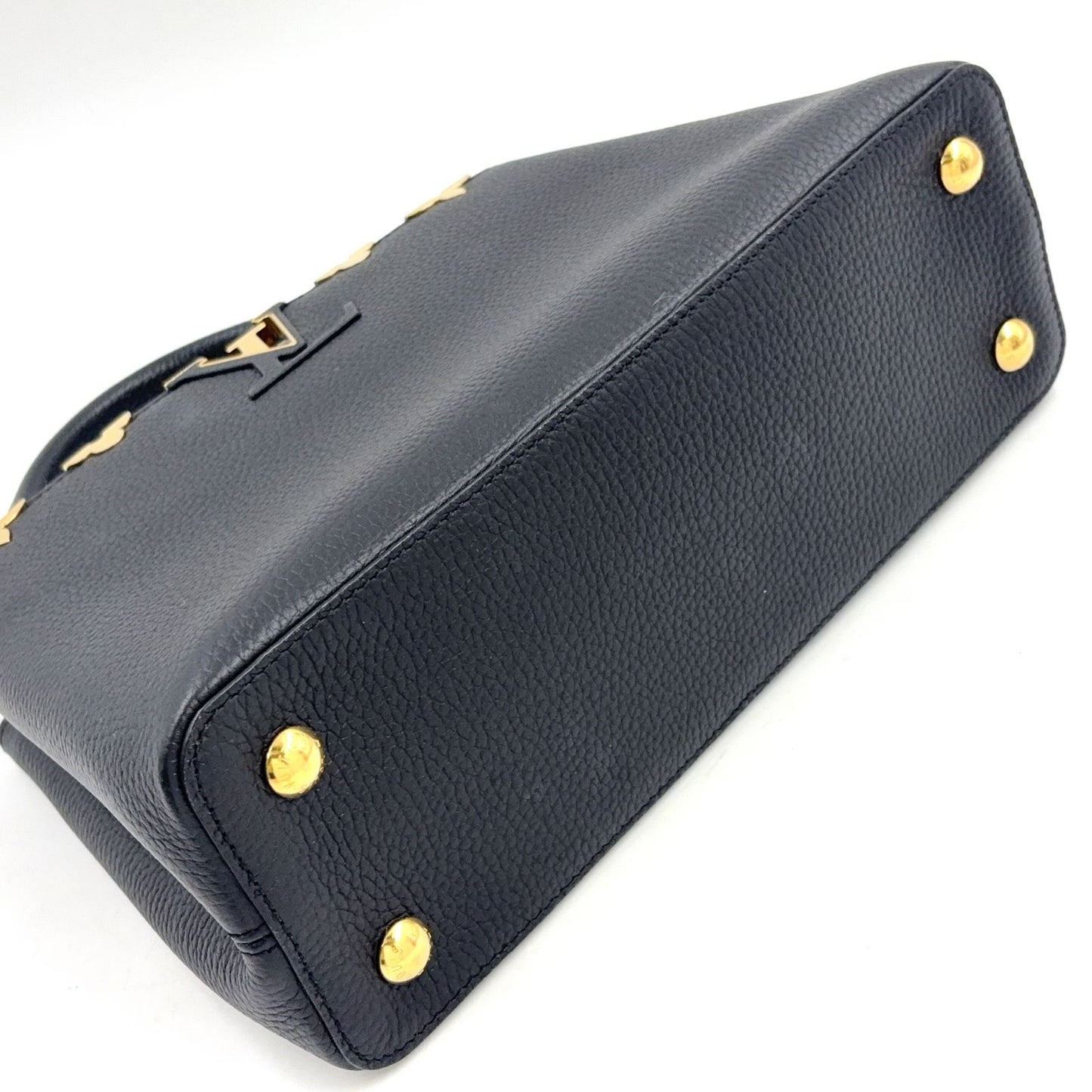 Louis Vuitton Capucines PM Parnascea Noir Leather Black Handbag Gold — view 7