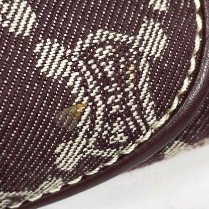 Celine Paris Macadam Shoulder Bag Studs Denim Bordeaux — view 4