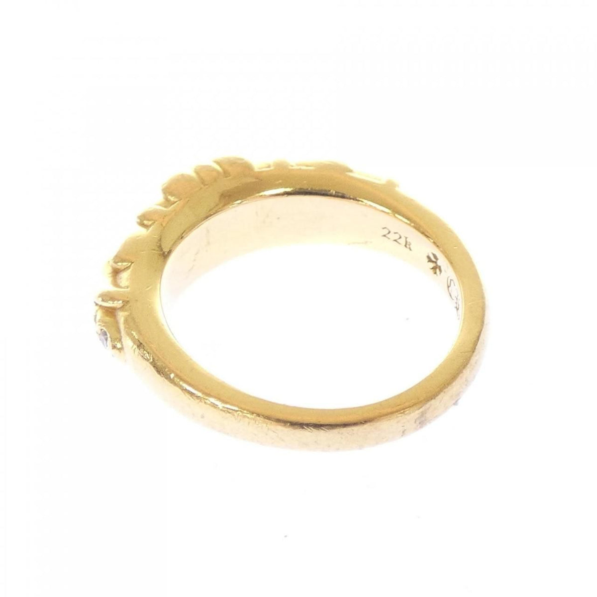 Chrome Hearts Baby Classic Floral Cross Dmnd Pave Ring — view 3
