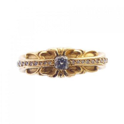 Chrome Hearts Baby Classic Floral Cross Dmnd Pave Ring — view 2