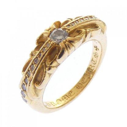 Chrome Hearts Baby Classic Floral Cross Dmnd Pave Ring