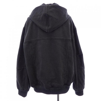 Louis Vuitton Zip Thro Denim Hoodie with Sash and Patch — view 8