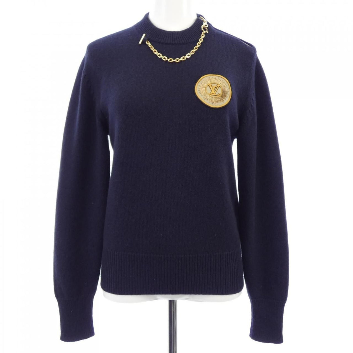 Louis Vuitton Chain Detail Patch Sweater Knit
