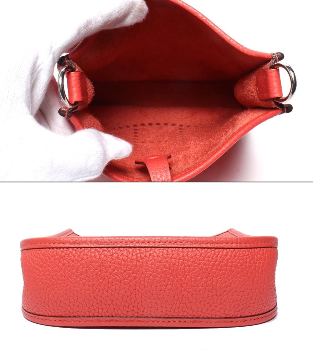 Hermes Shoulder Bag Silver Crossbody Taurillon Clemence Evelyne TPM — view 3