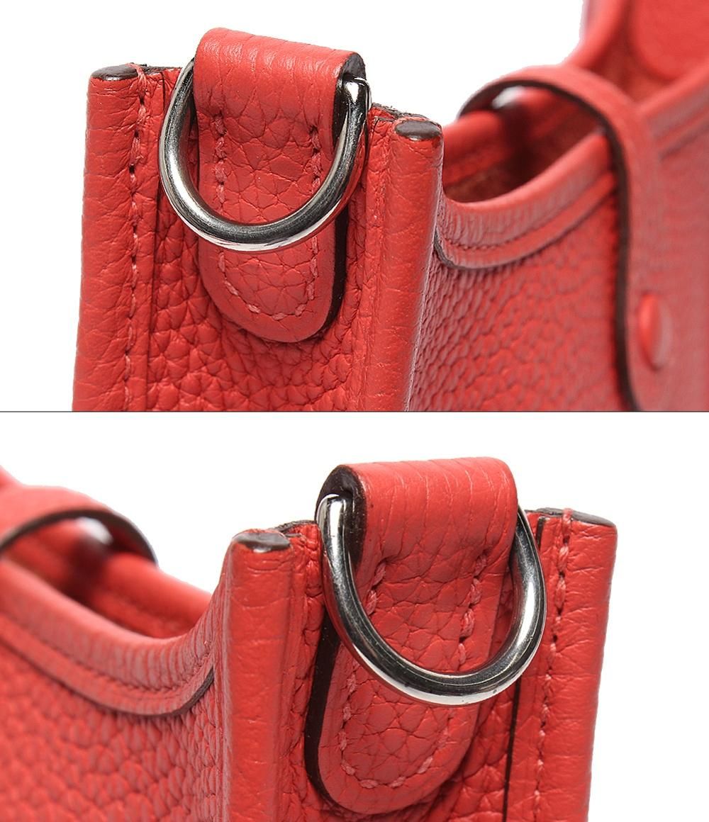 Hermes Shoulder Bag Silver Crossbody Taurillon Clemence Evelyne TPM — view 8