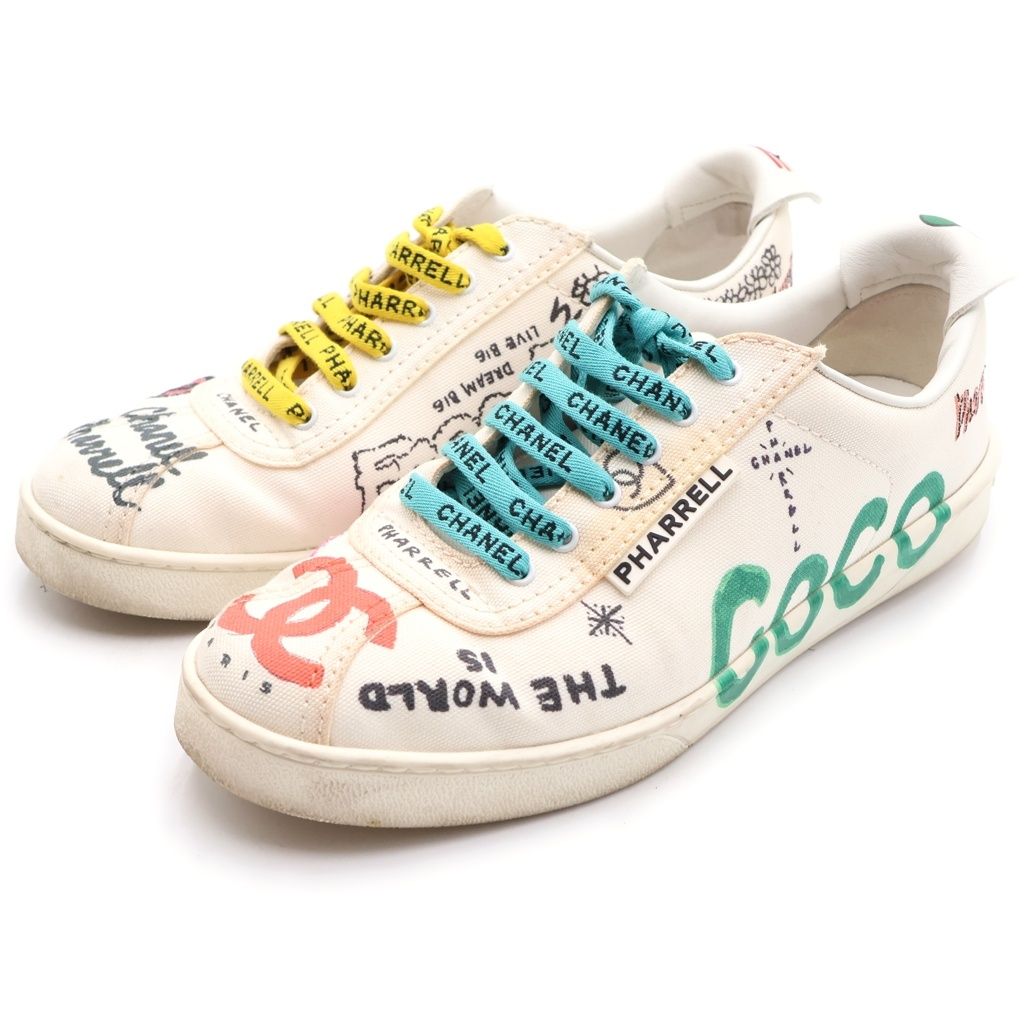Chanel Pharrell Williams CC Logo Paint Sneaker — view 2