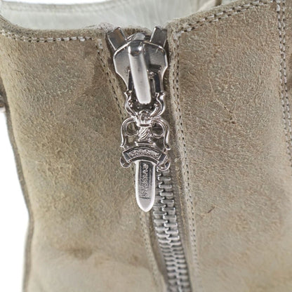 Chrome Hearts Rick Owens Ramones Silver Decorative Leather High-Top Sneakers — view 6