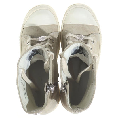 Chrome Hearts Rick Owens Ramones Silver Decorative Leather High-Top Sneakers — view 4