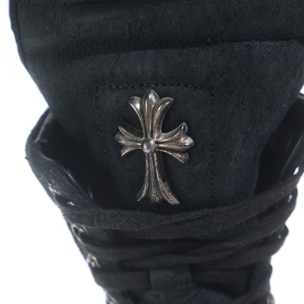 Chrome Hearts Rick Owens Geobasket CH Cross Decoration Leather High-Top Sneakers — view 6