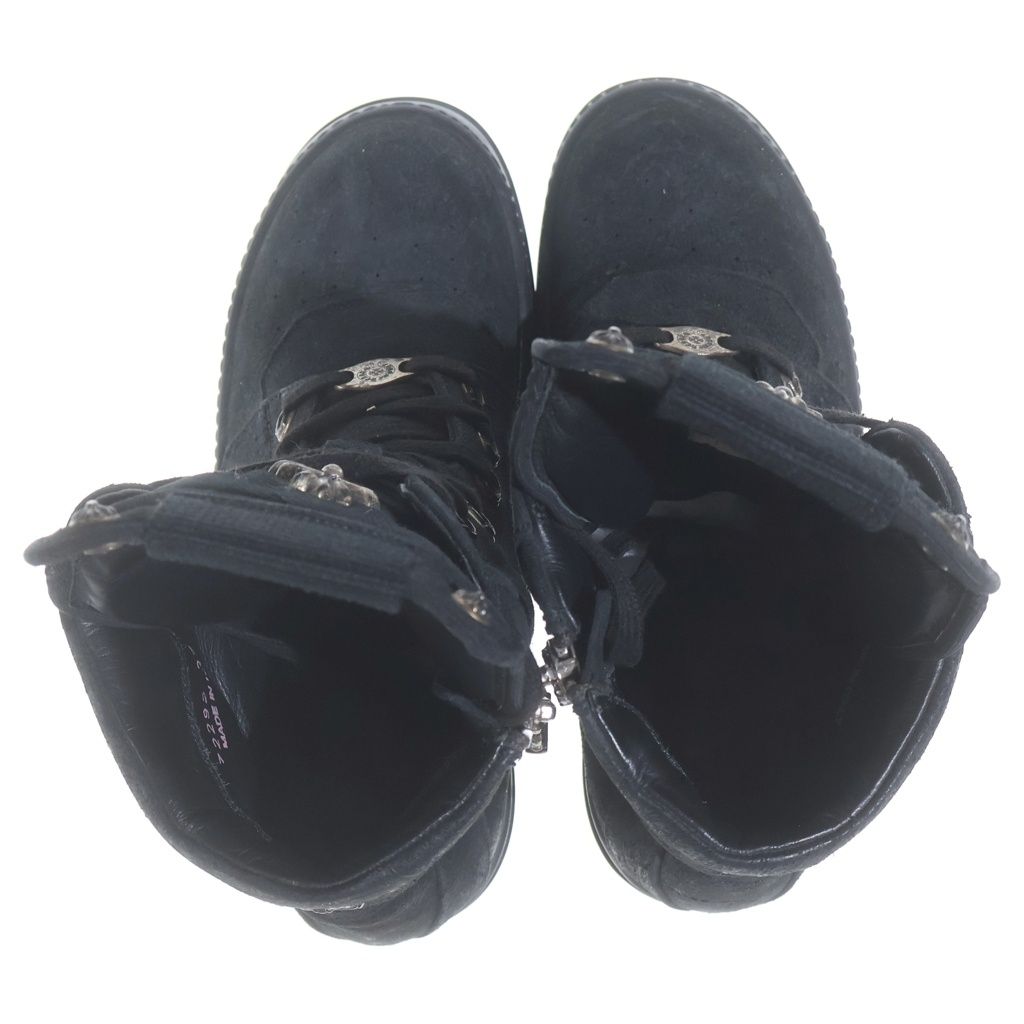 Chrome Hearts Rick Owens Geobasket CH Cross Decoration Leather High-Top Sneakers — view 4